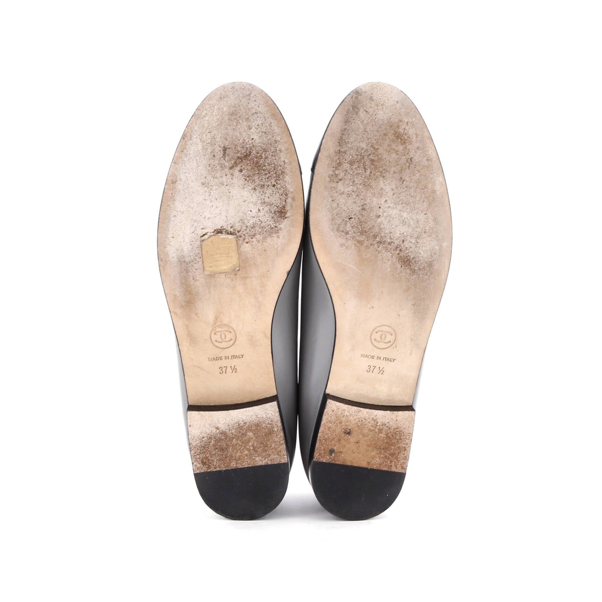 Women's CC Cap Toe Bow Ballerina Flats Leather