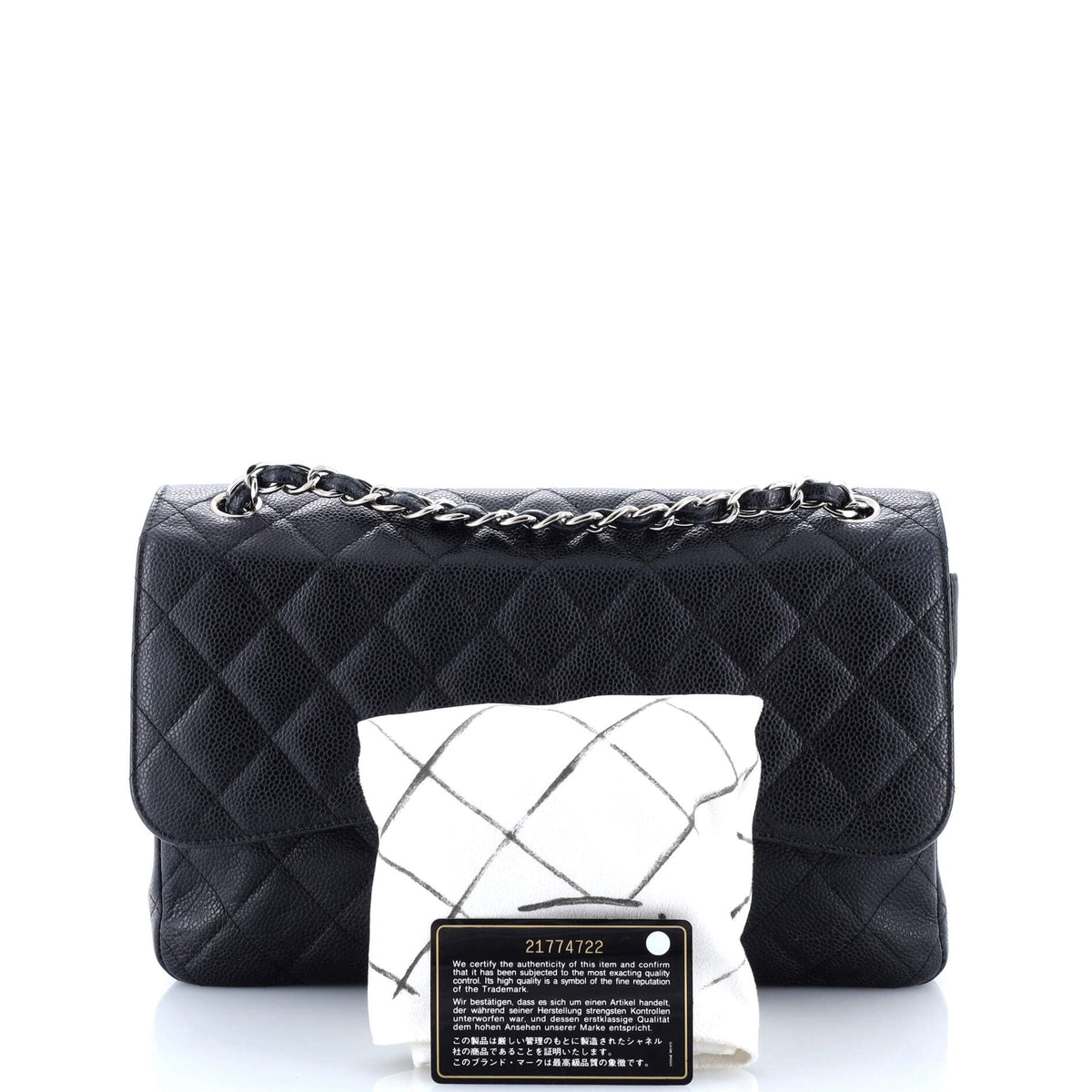 Classic Double Flap Bag Quilted Caviar Jumbo