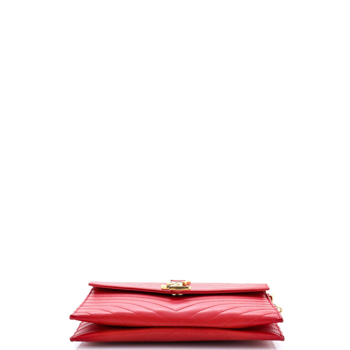 Classic Monogram Envelope Chain Bag Matelasse Chevron Leather Medium