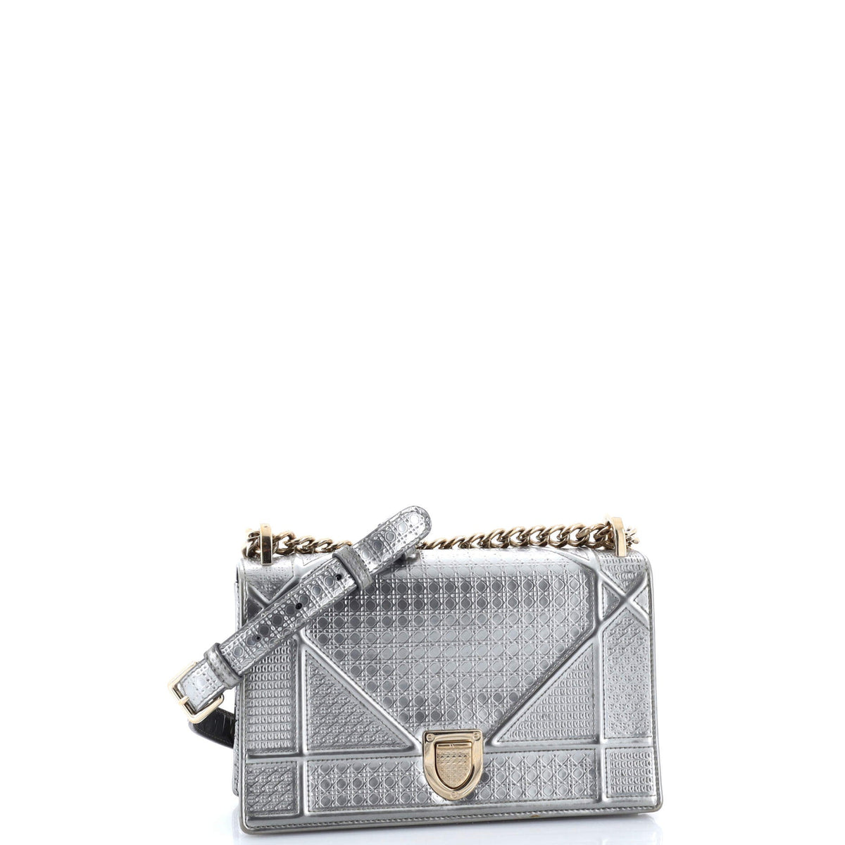 Diorama Flap Bag Cannage Embossed Calfskin Small