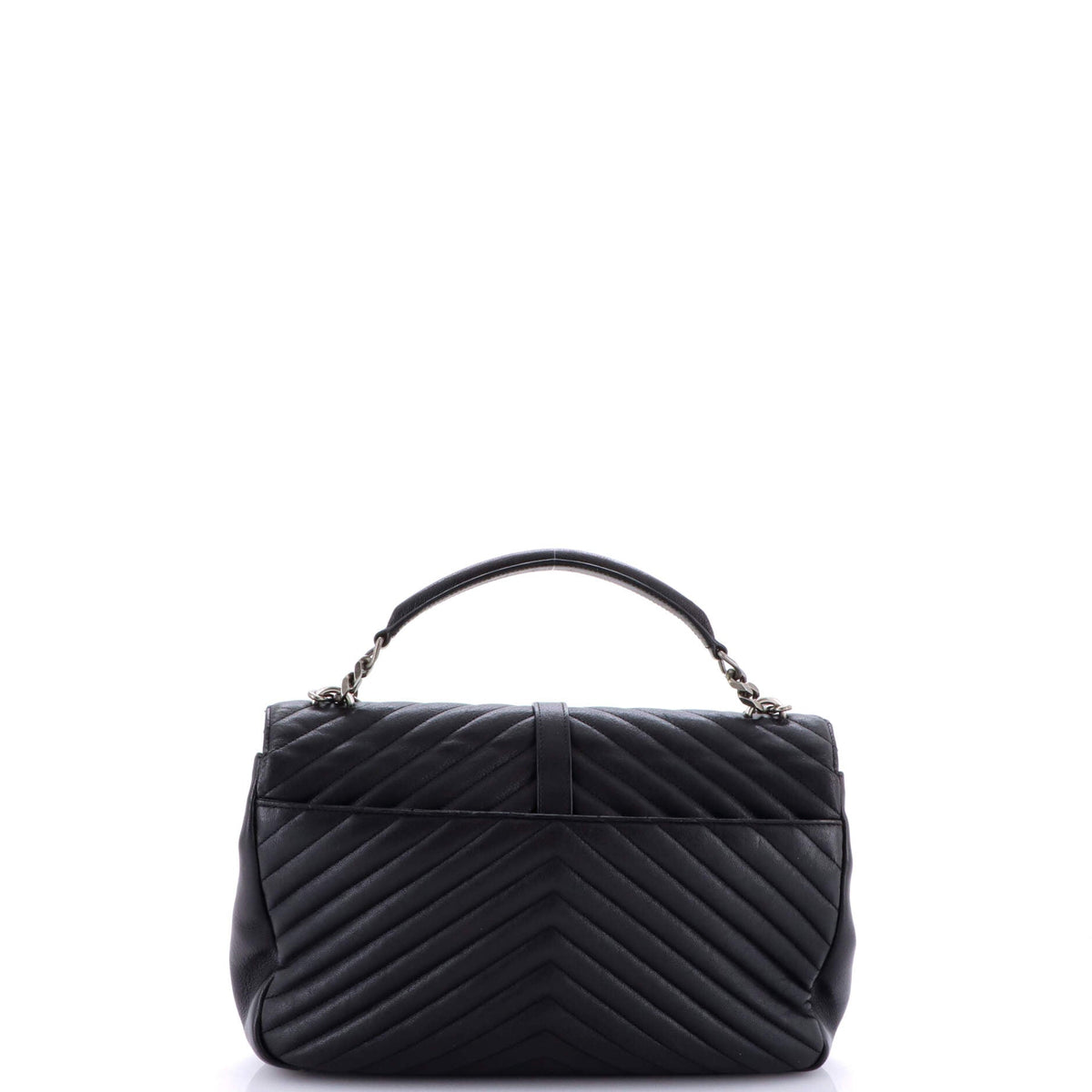 Classic Monogram College Bag Matelasse Chevron Leather Large