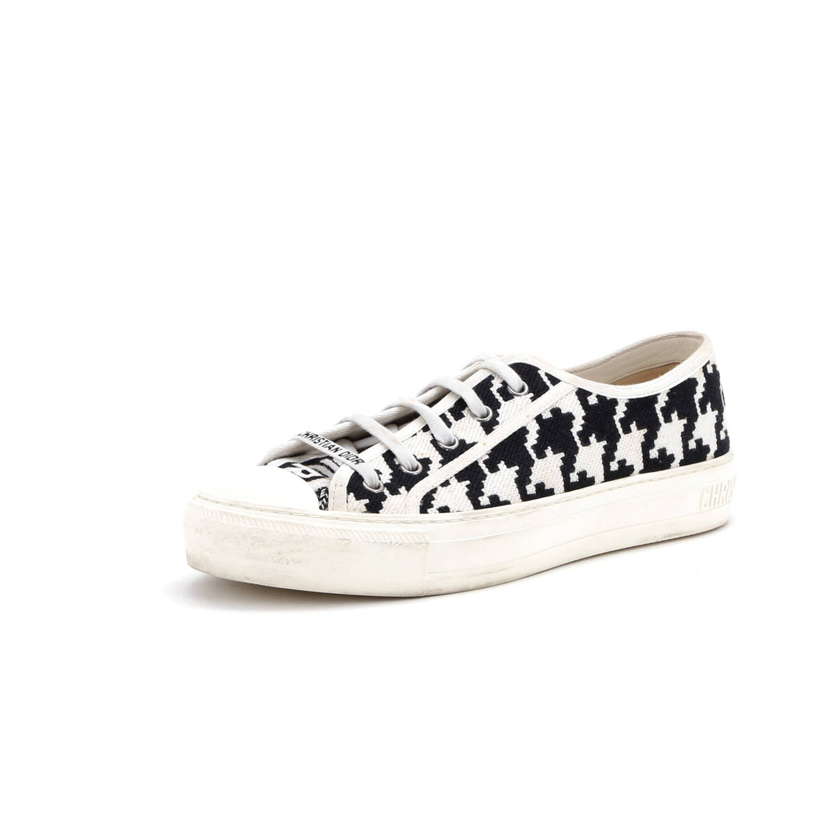 Women's Walk'N'Dior Sneakers Houndstooth Embroidered Canvas
