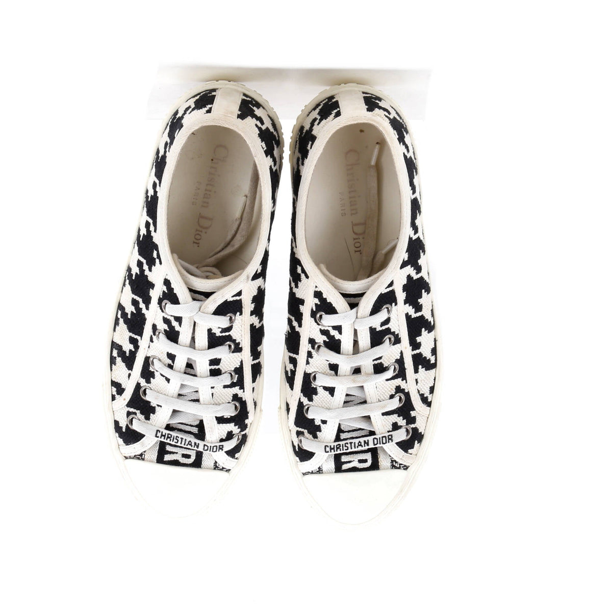 Women's Walk'N'Dior Sneakers Houndstooth Embroidered Canvas