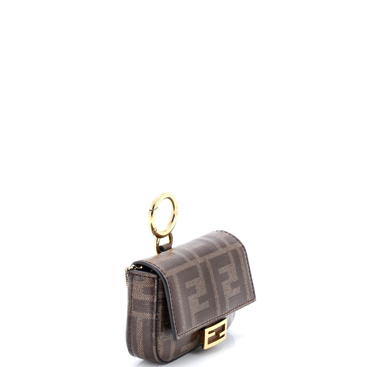 Chain Baguette Charm Bag Zucca Coated Canvas Nano