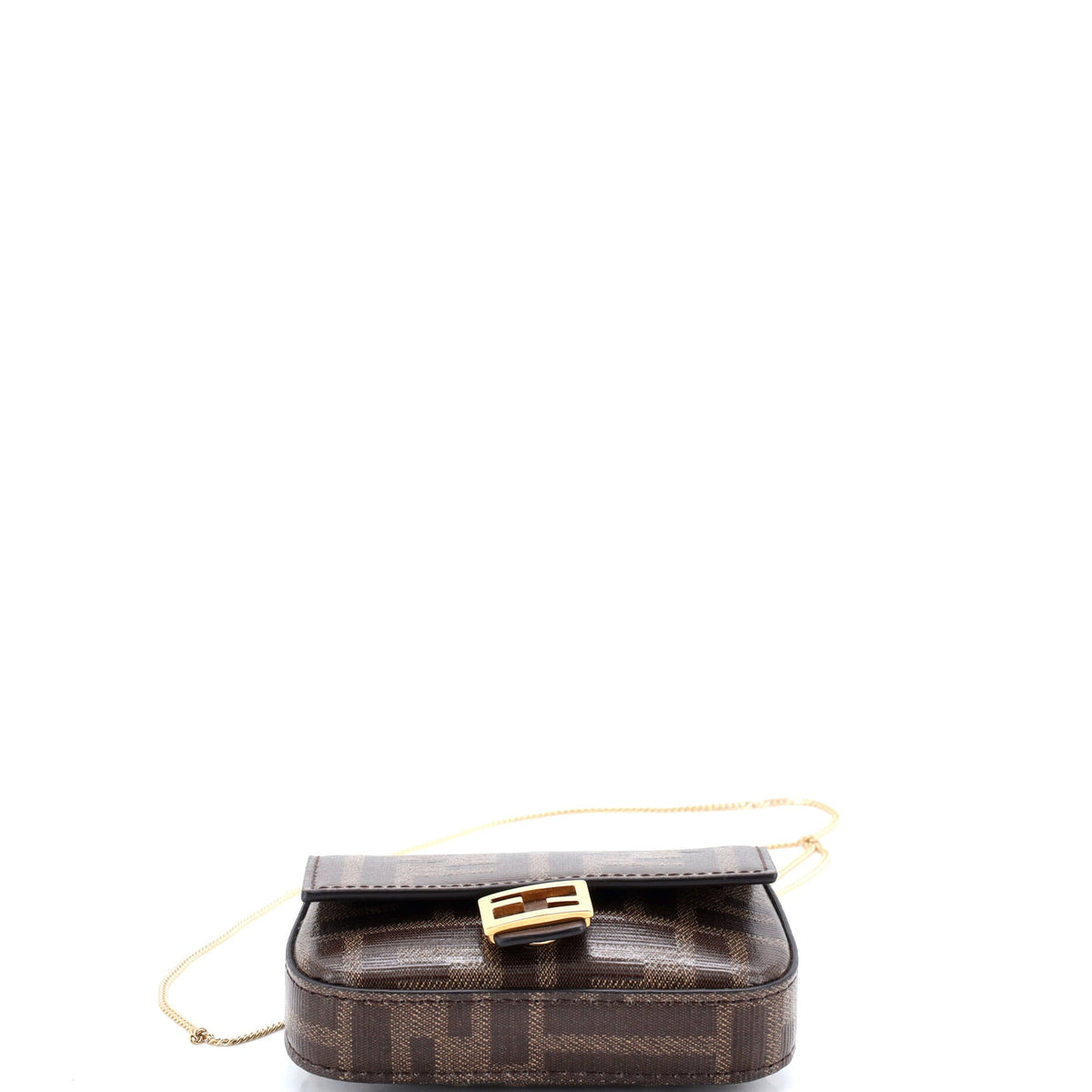 Chain Baguette Charm Bag Zucca Coated Canvas Nano