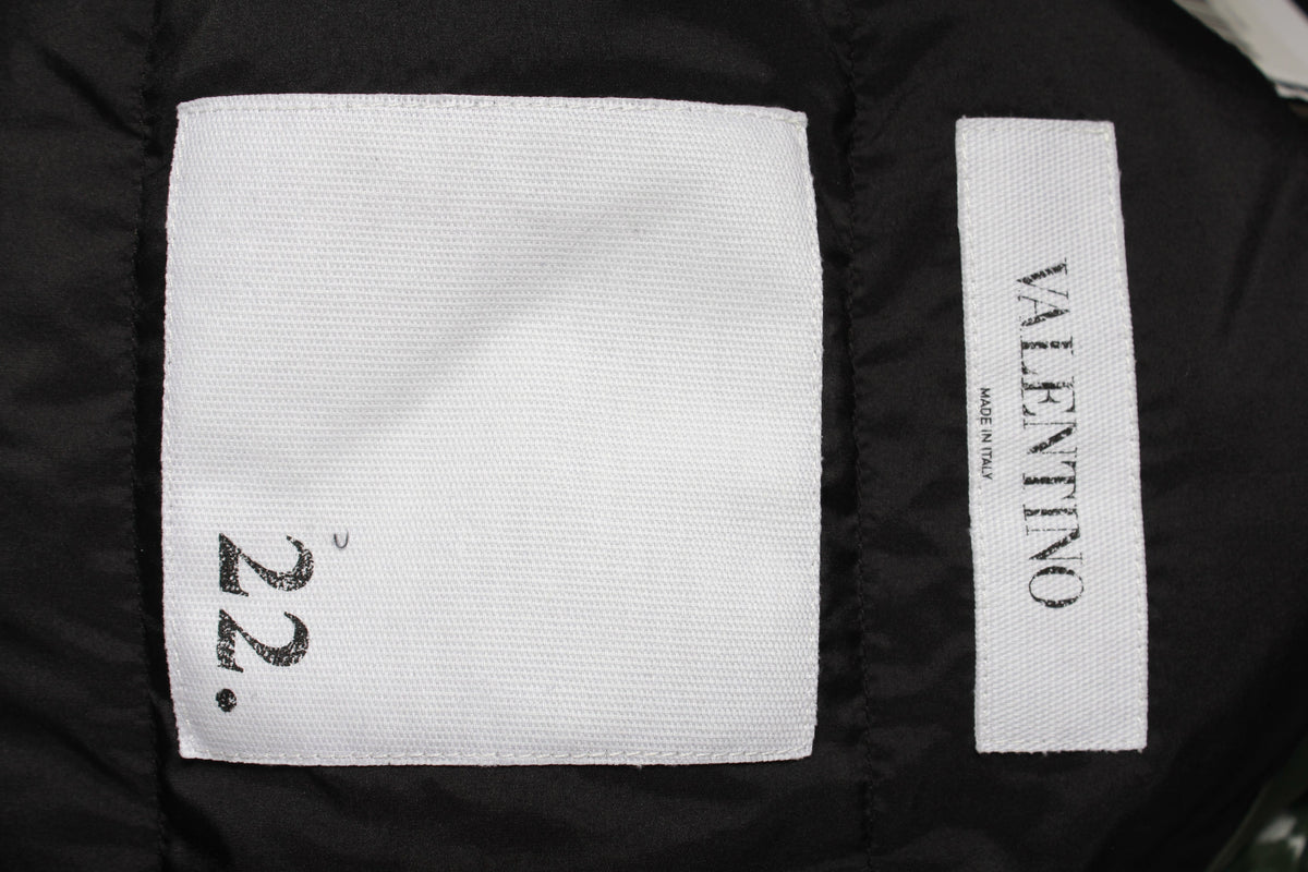 Valentino Studded Camouflage-Print Quilted Shell Hooded Down Jacket in Green Polyamide