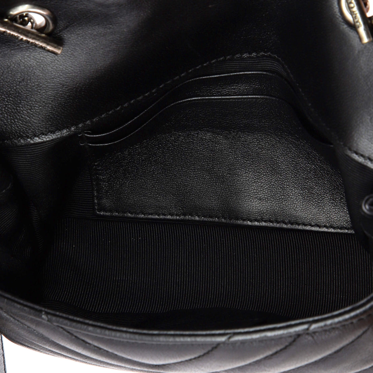 Classic Monogram Crossbody Bag Matelasse Chevron Leather Baby