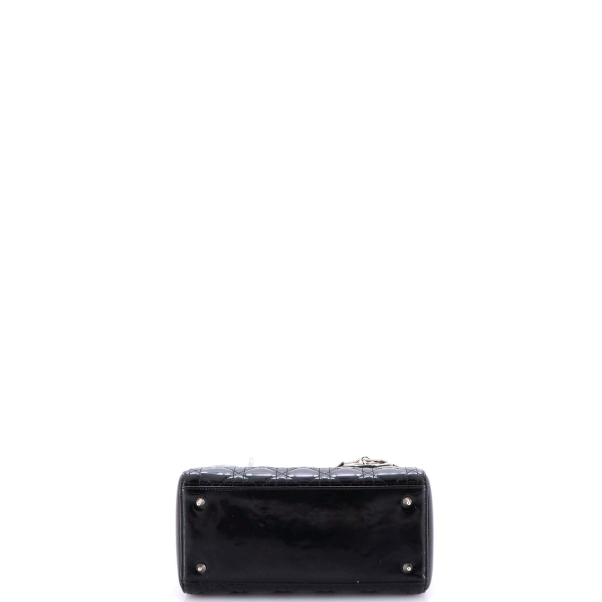 Lady Dior Bag Cannage Quilt Patent Medium