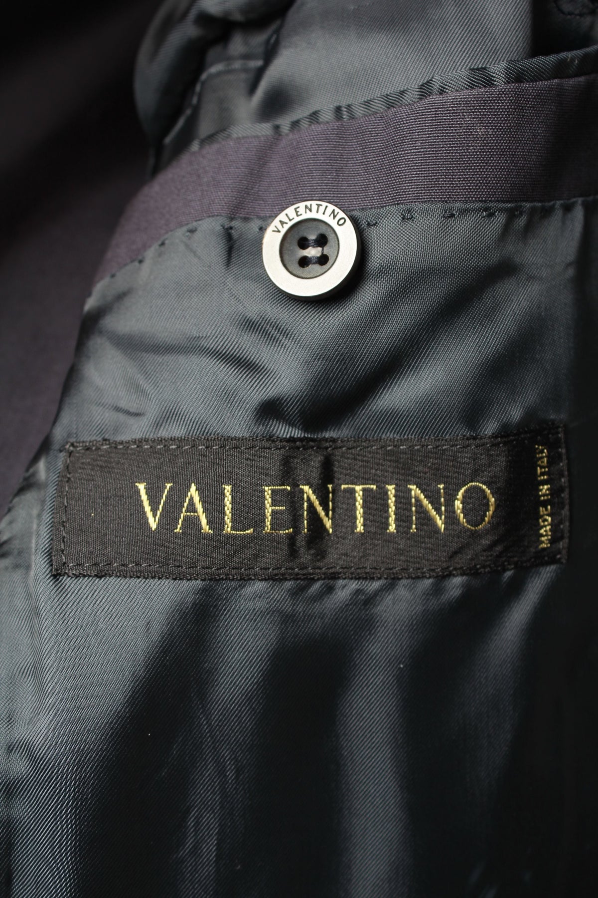 Valentino Garavani Double-Breasted Coat in Blue Wool