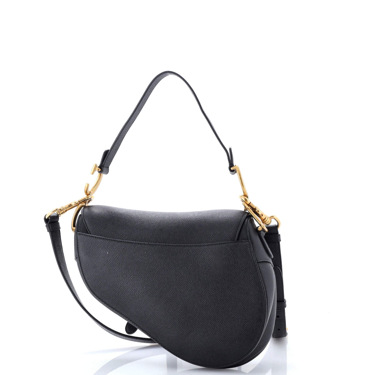 Saddle Handbag with Strap Leather Medium