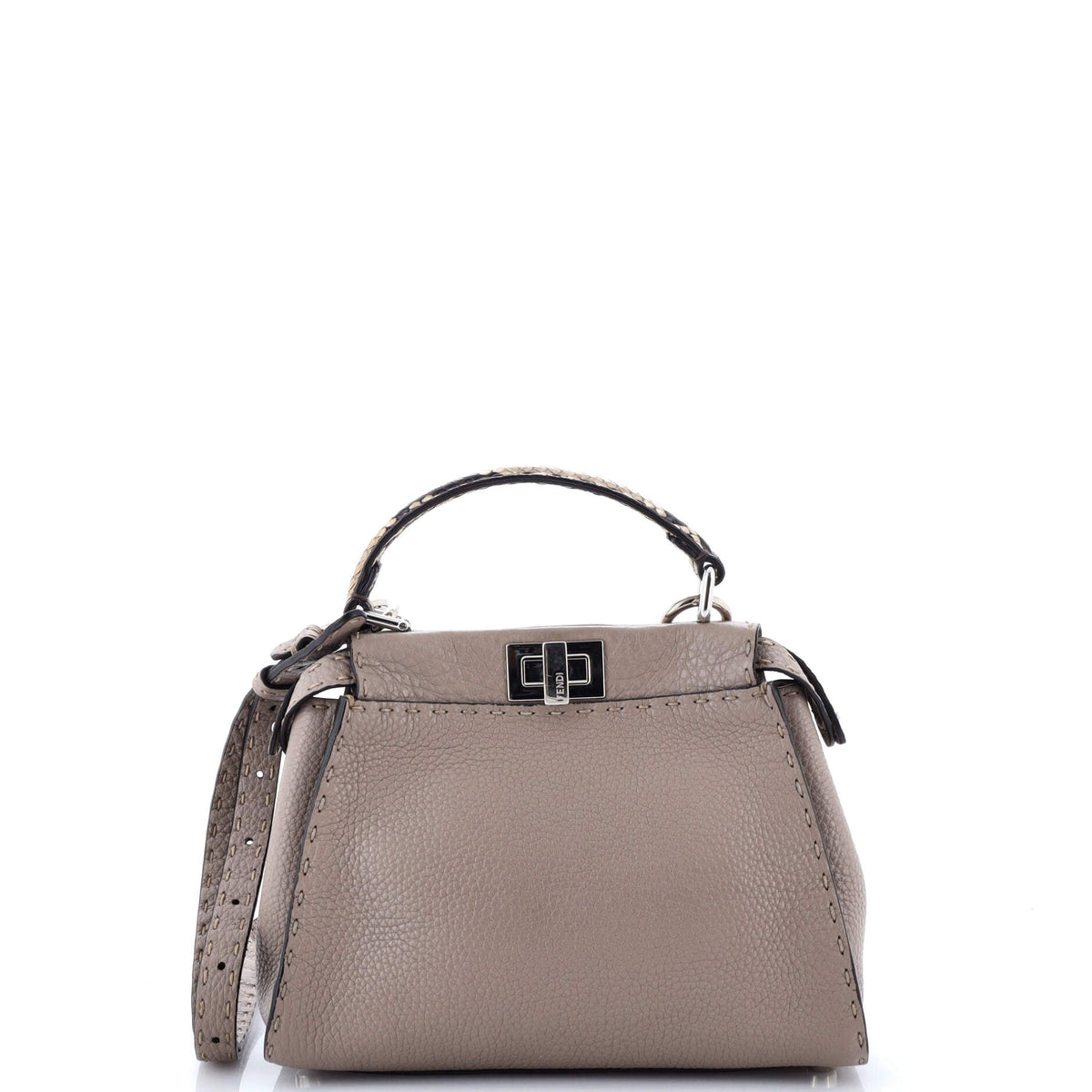 Selleria Peekaboo Bag Leather with Python Mini