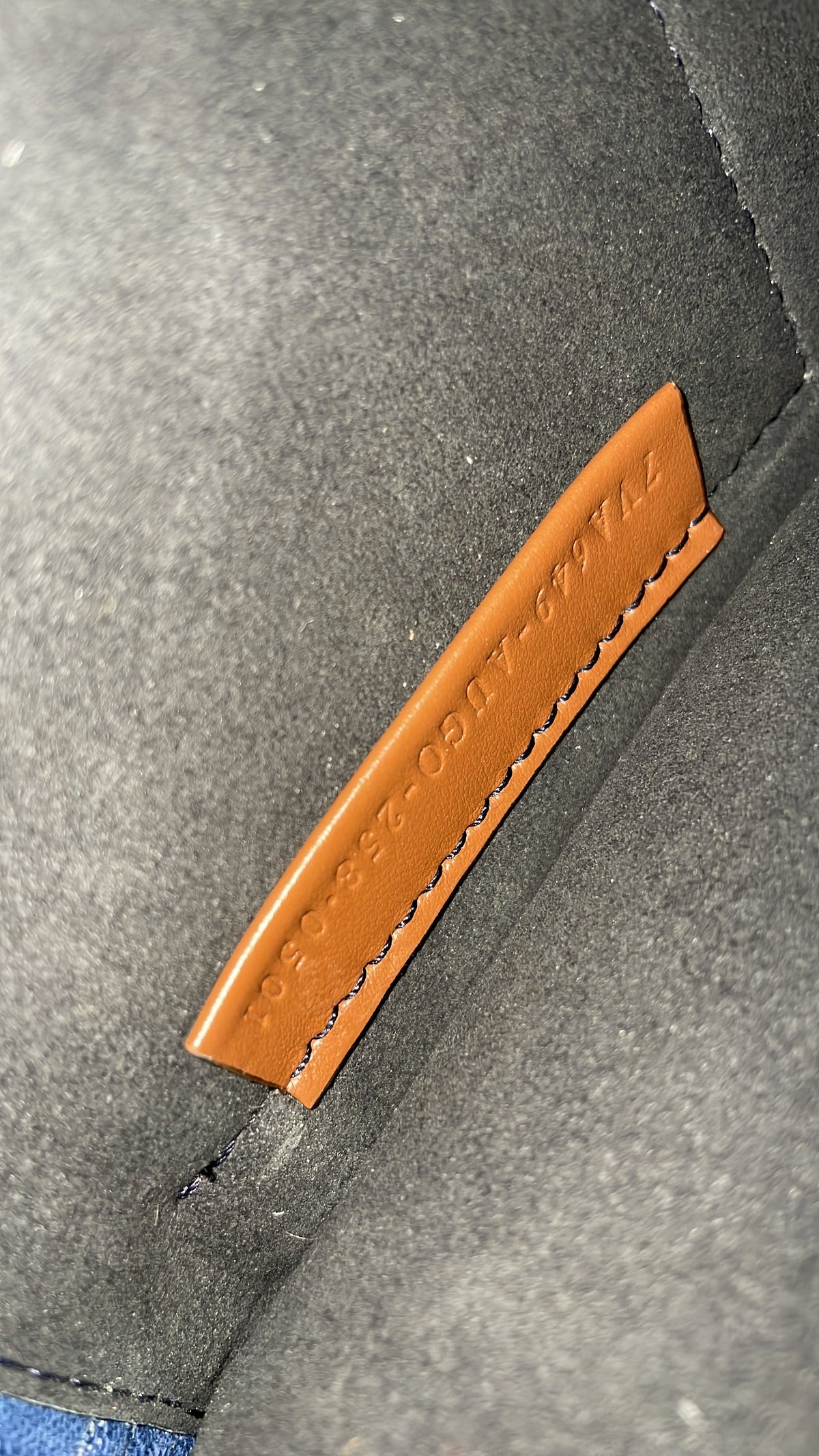 Double Baguette Crossbody Bag Zucca Denim and Leather