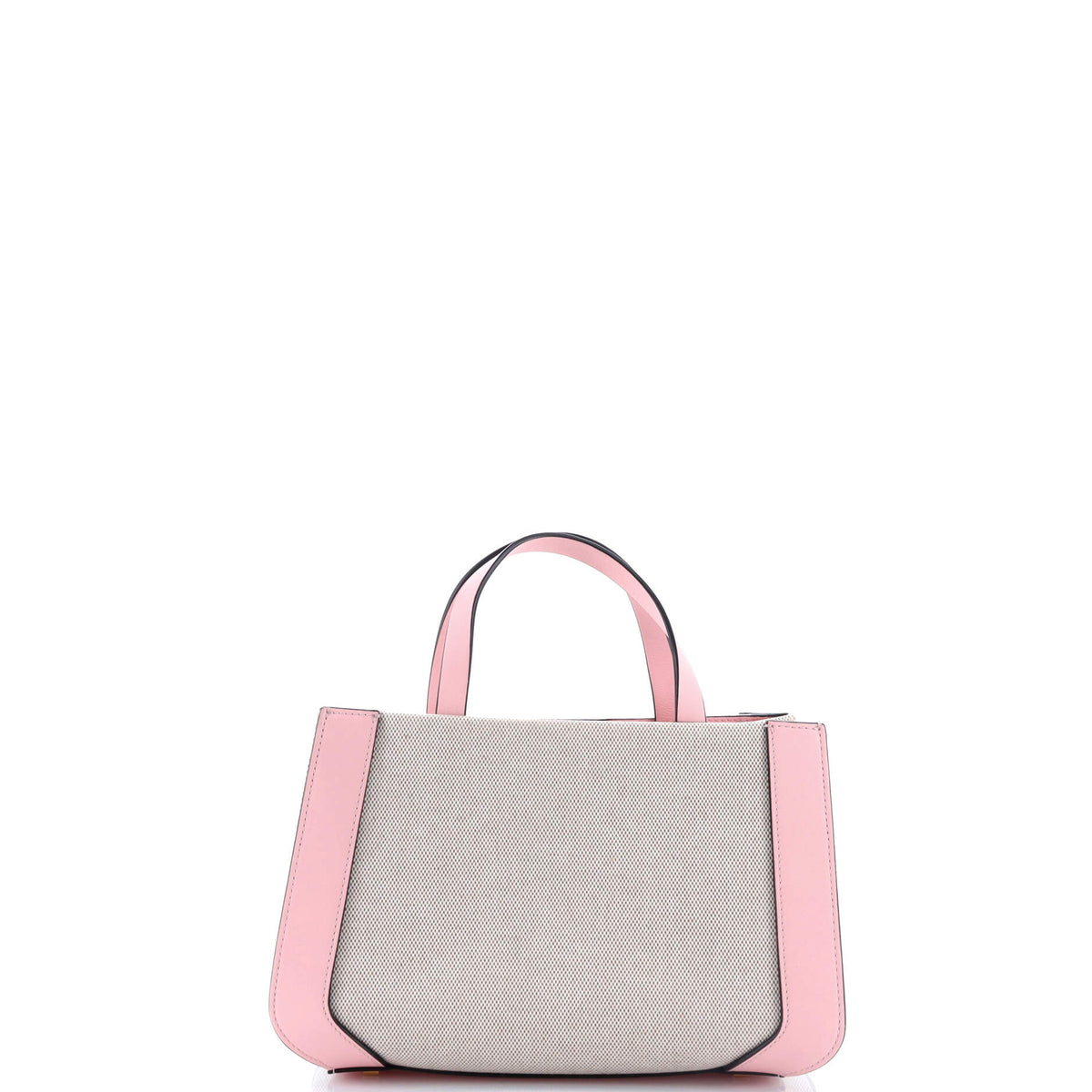 VLogo Shopper Tote Canvas and Leather Small