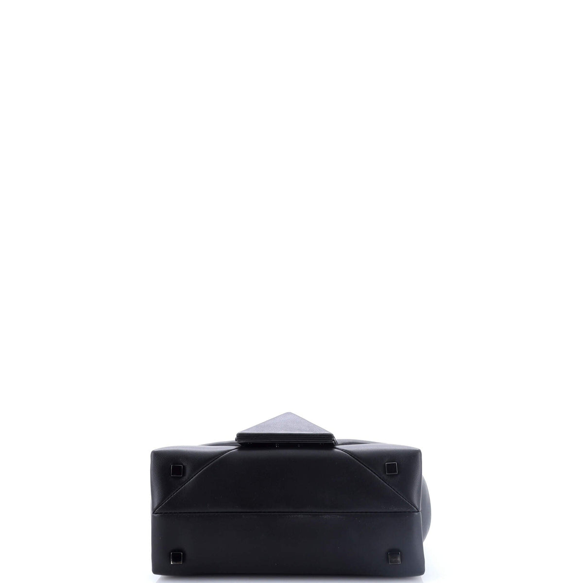 One Stud Top Handle Flap Bag Leather Mini