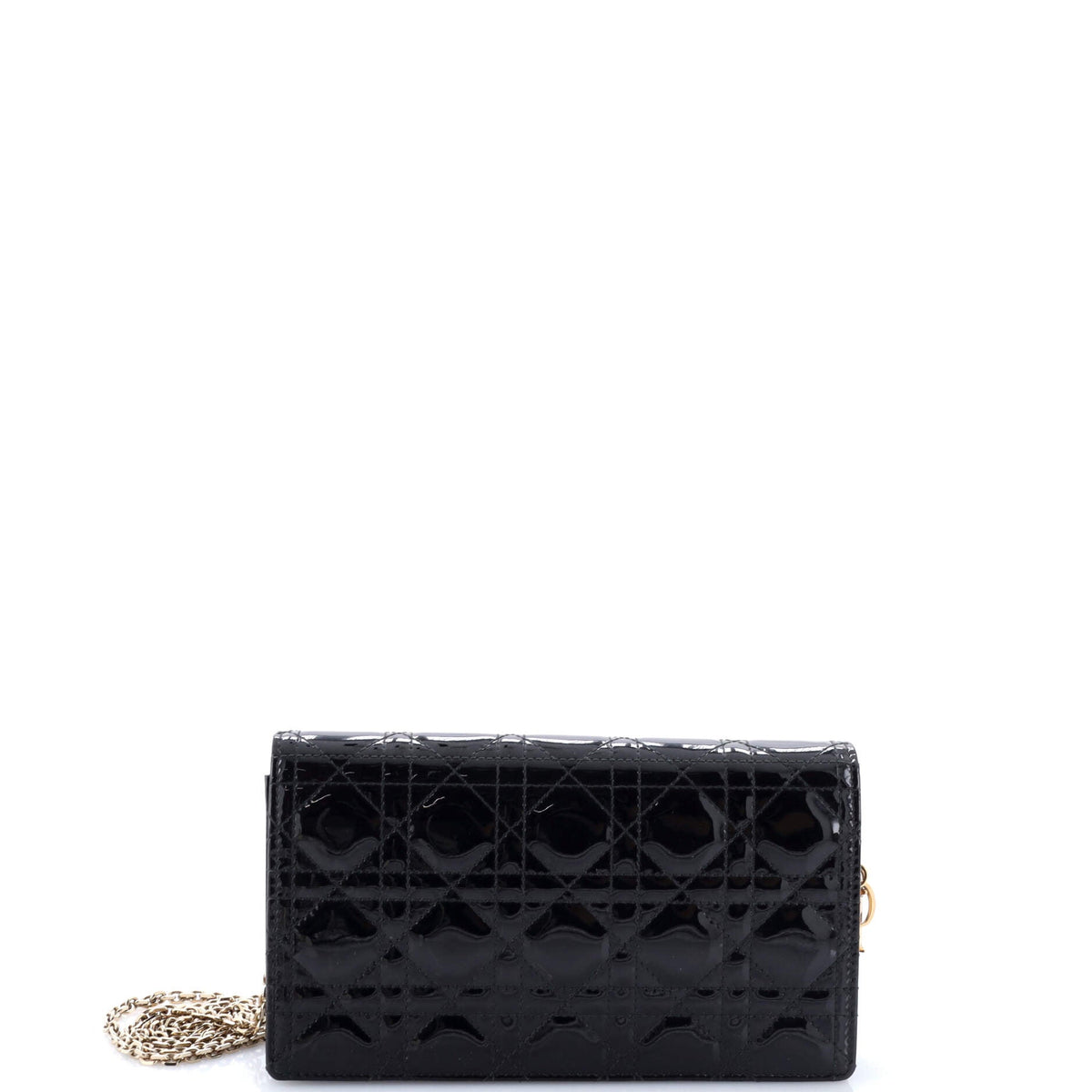 Lady Dior Clutch on Chain Cannage Quilt Patent