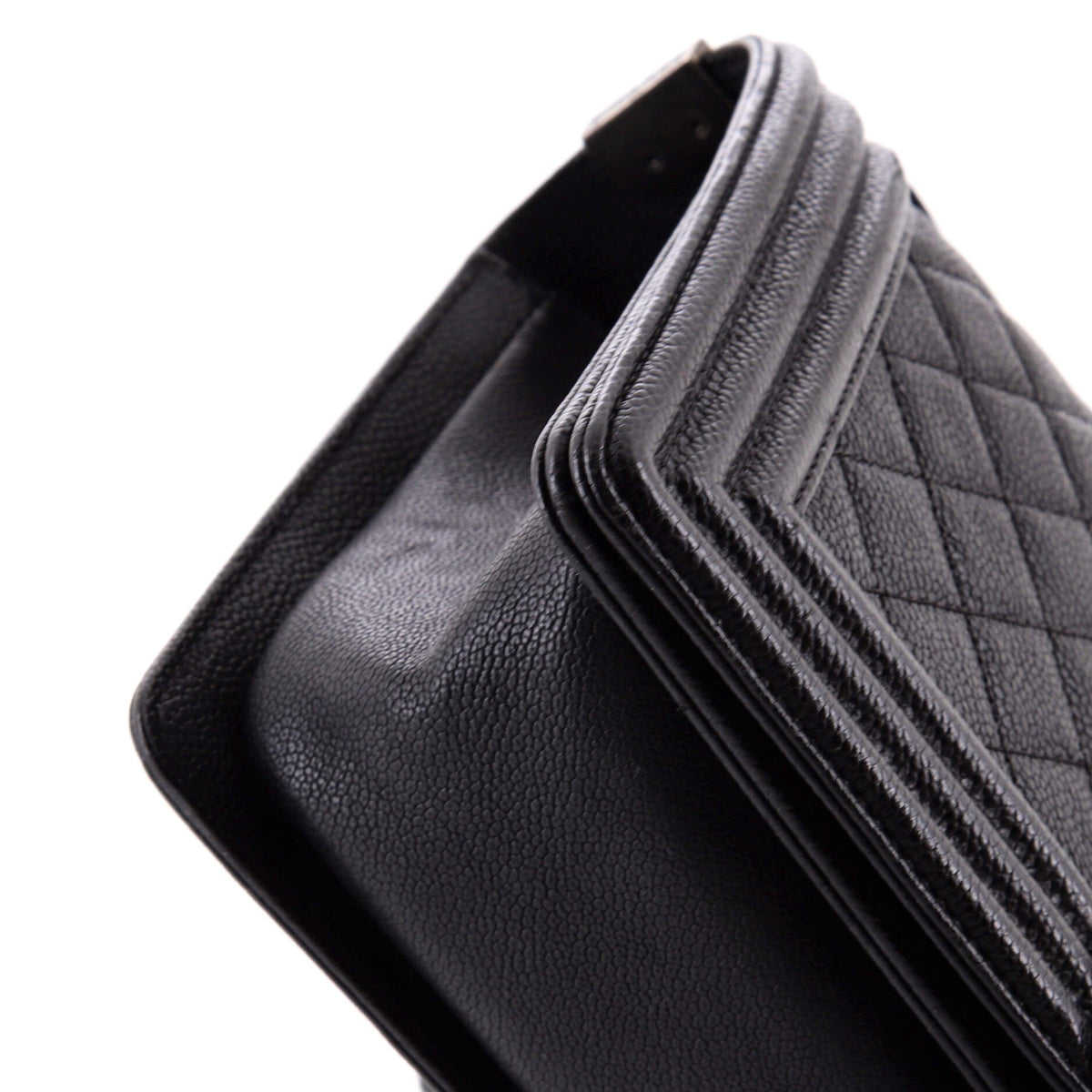 Boy Flap Bag Quilted Caviar Old Medium