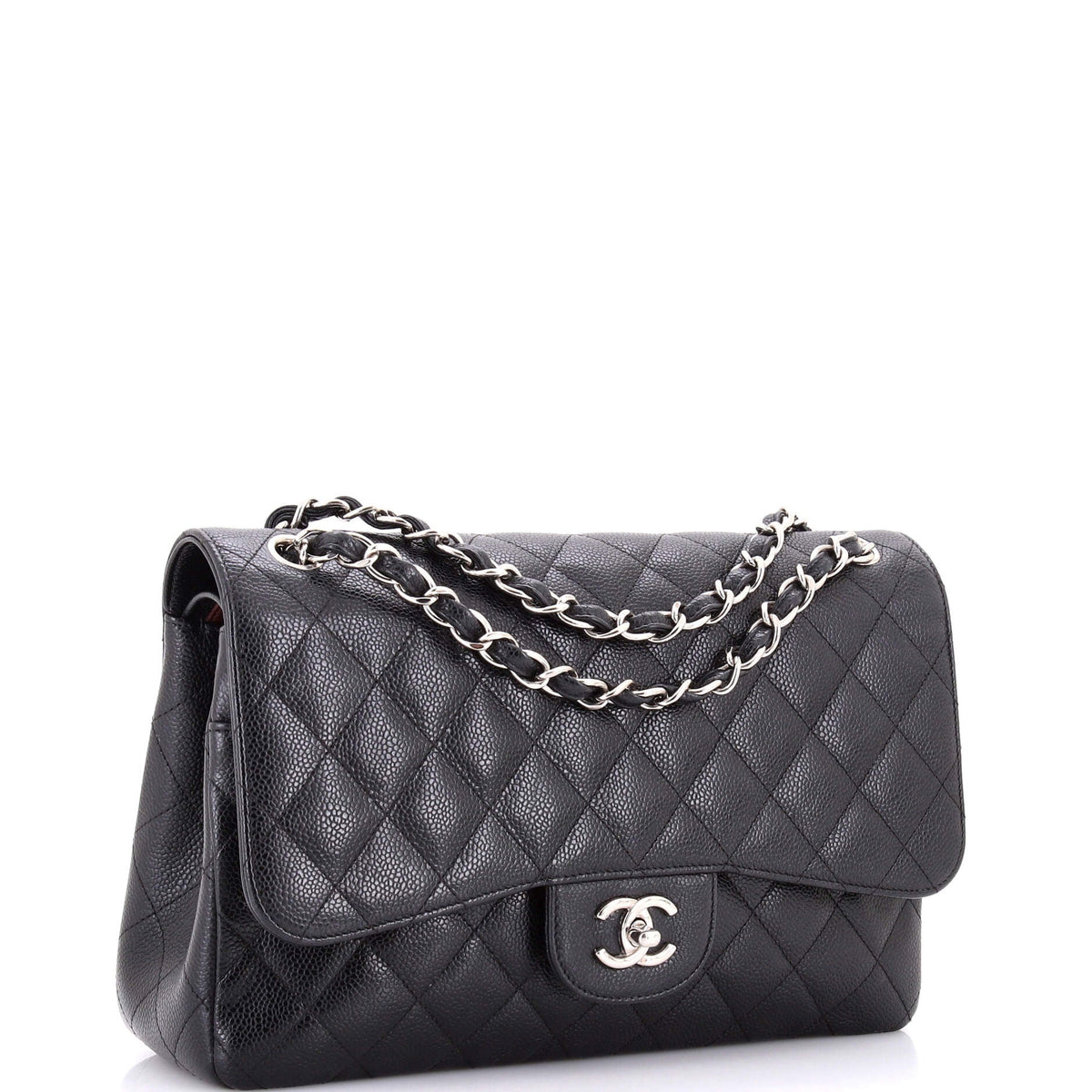 Classic Double Flap Bag Quilted Caviar Jumbo