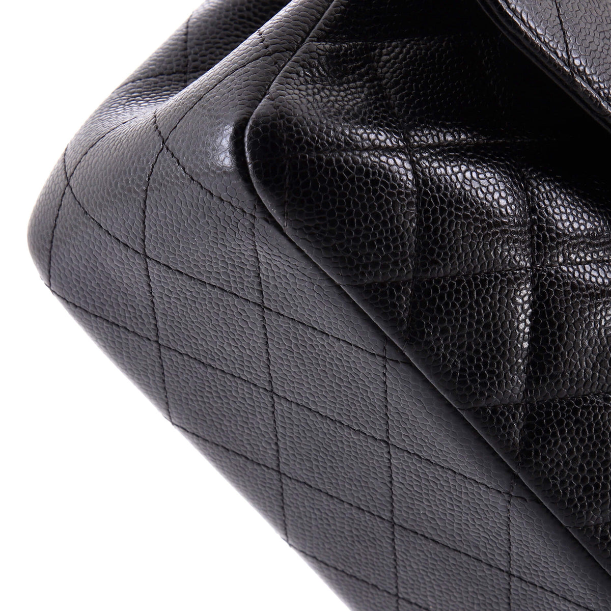 Classic Double Flap Bag Quilted Caviar Jumbo