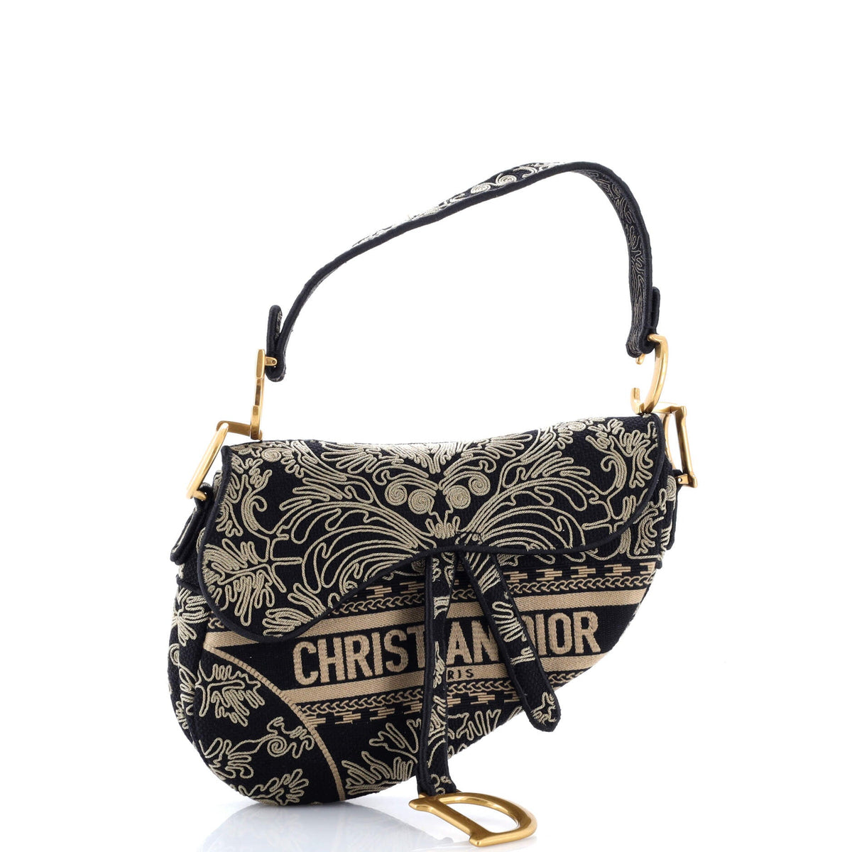 Saddle Bag Logo Embroidered Canvas Medium