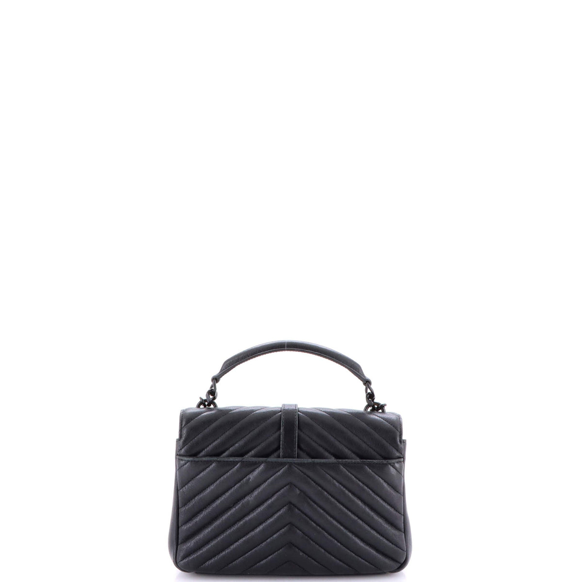 Classic Monogram College Bag Matelasse Chevron Leather Medium