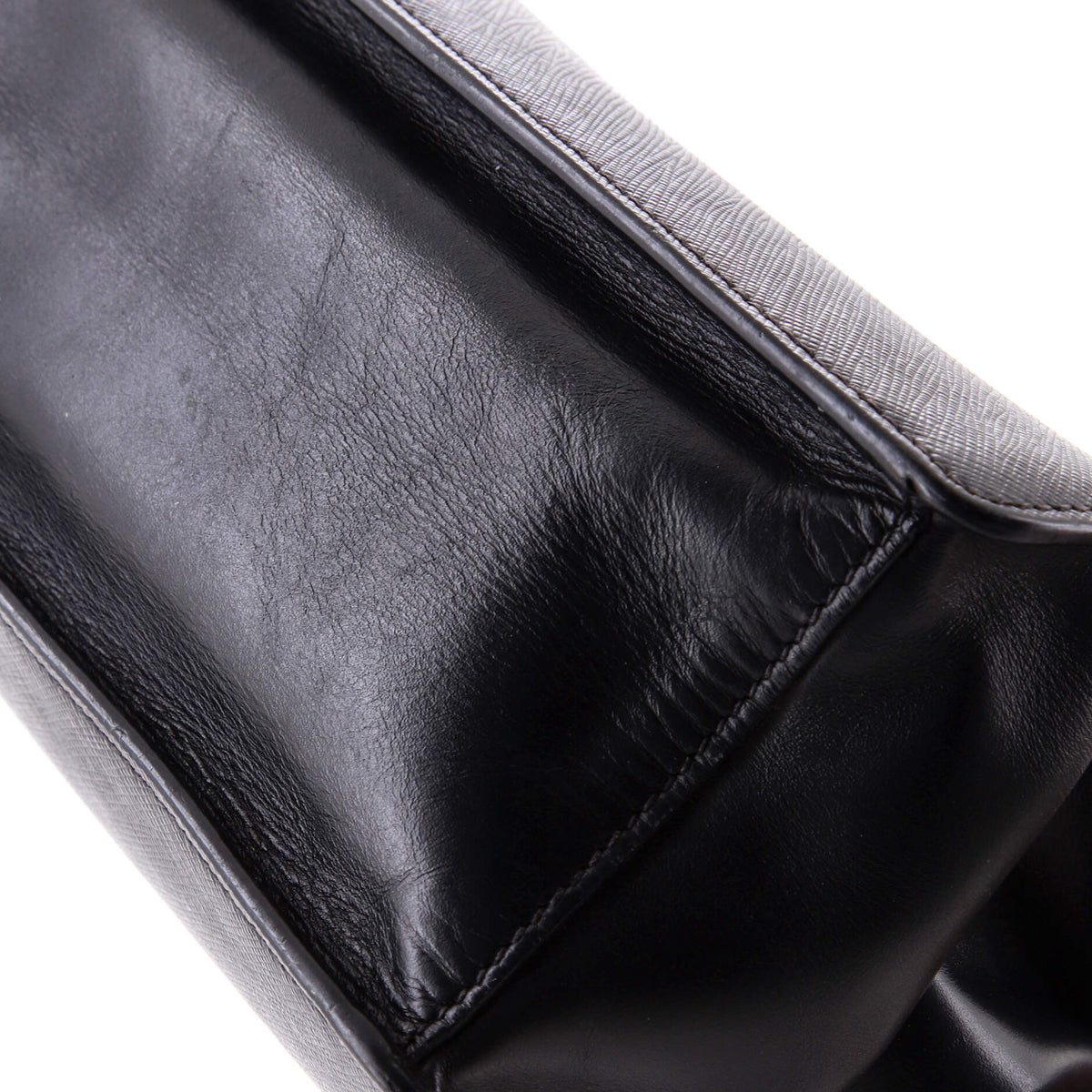 Light Frame Shoulder Bag Saffiano Leather Small