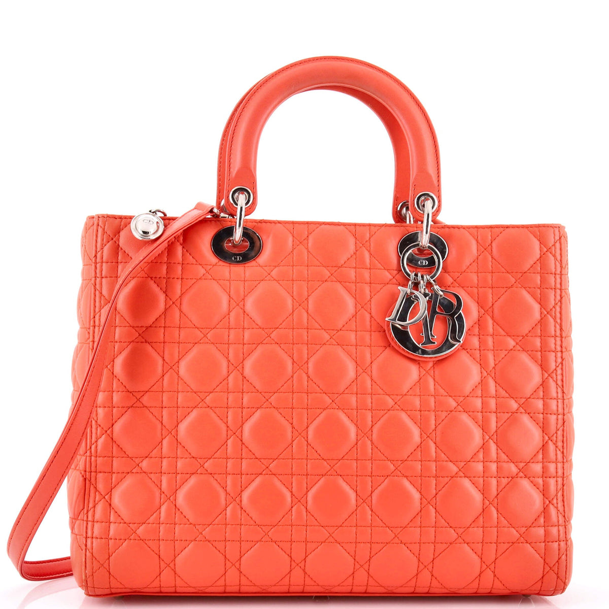 Lady Dior Bag Cannage Quilt Lambskin Large