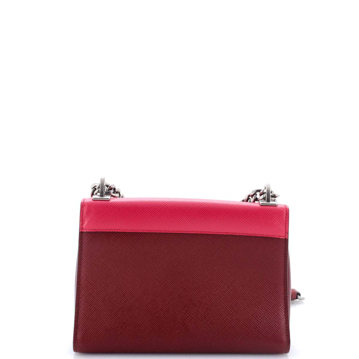 Robot Patches Envelope Flap Chain Shoulder Bag Saffiano Leather Small