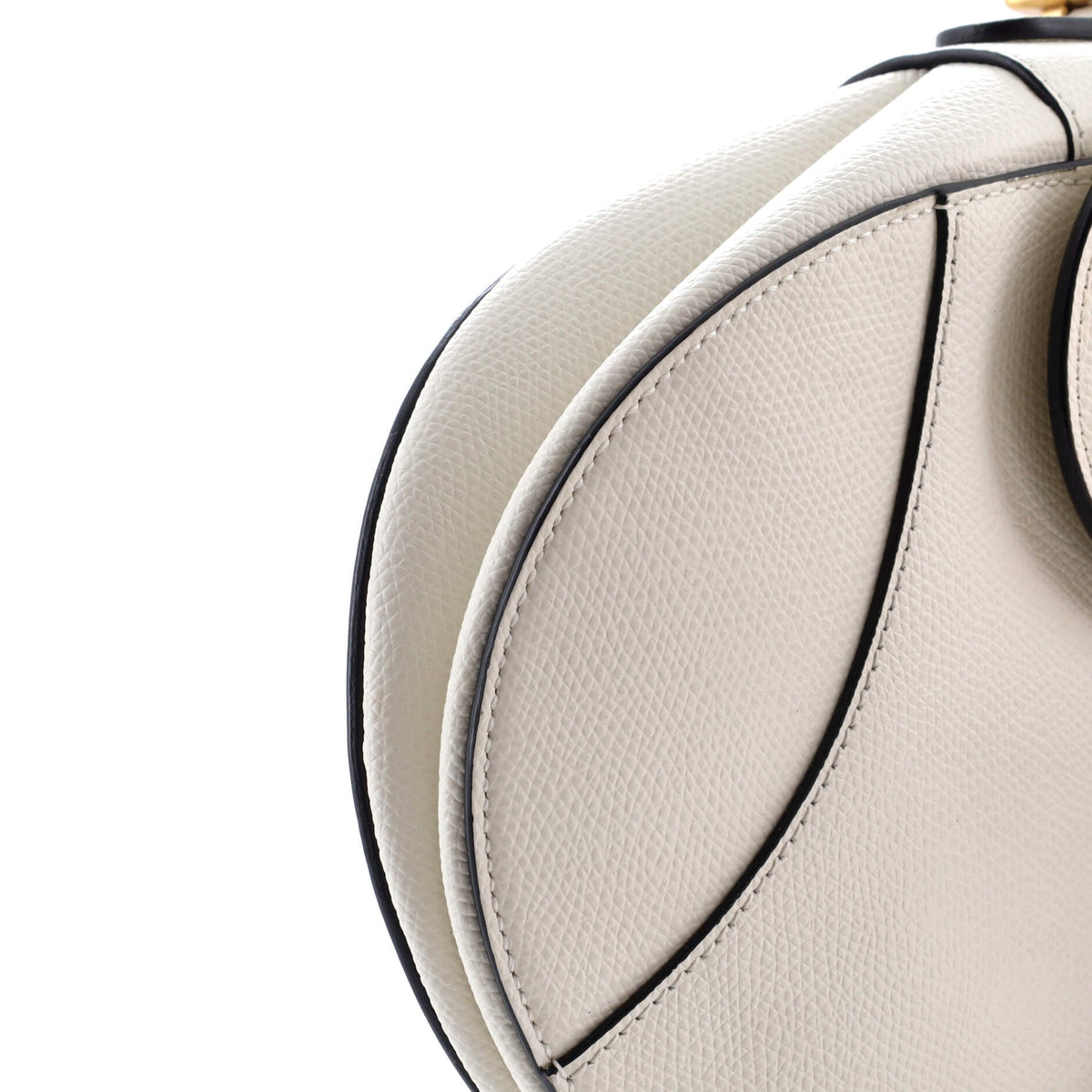 Saddle Handbag Leather Medium