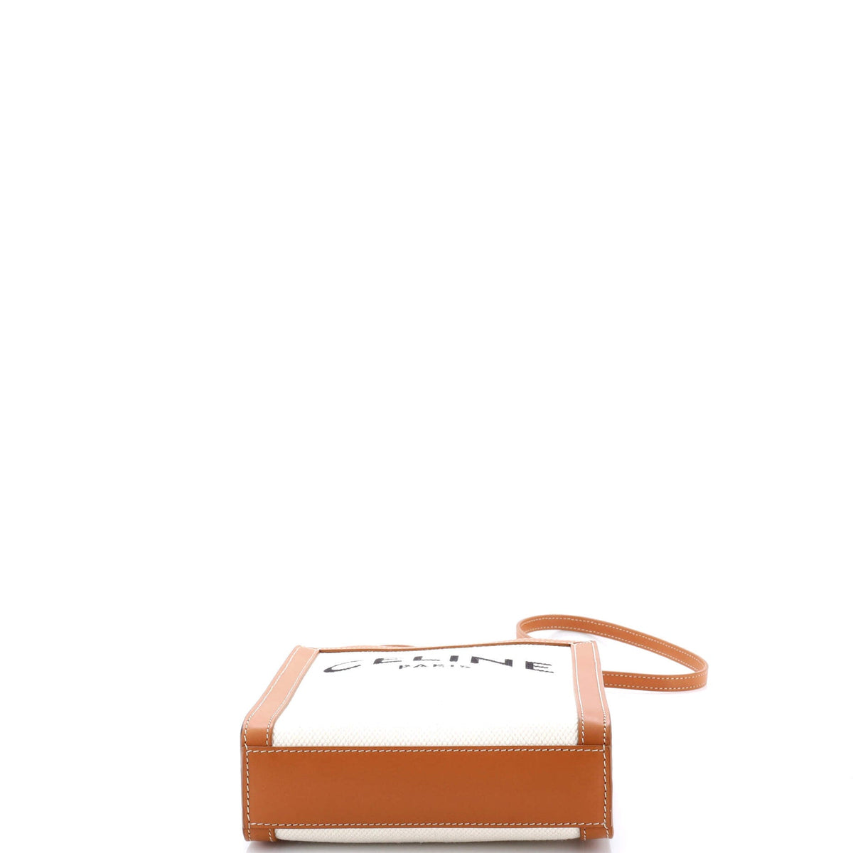 Vertical Cabas Tote Canvas with Leather Mini