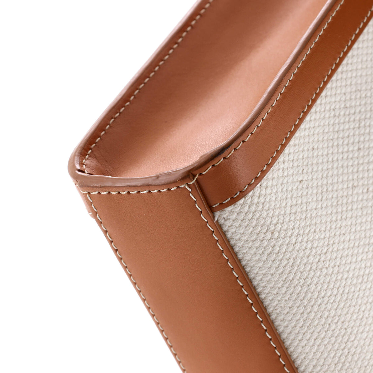 Vertical Cabas Tote Canvas with Leather Mini