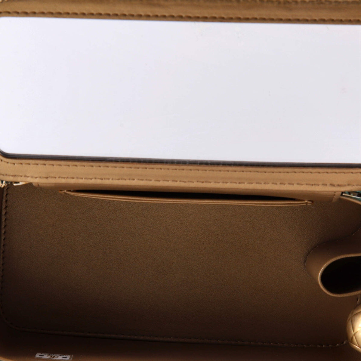 Pearl Crush Vanity Case with Chain Quilted Lambskin Small