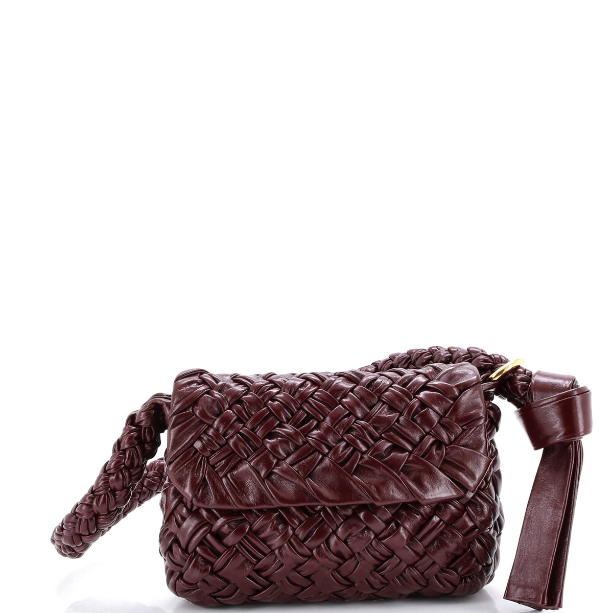 Kalimero Citta Shoulder Bag Intrecciato Plisse Leather