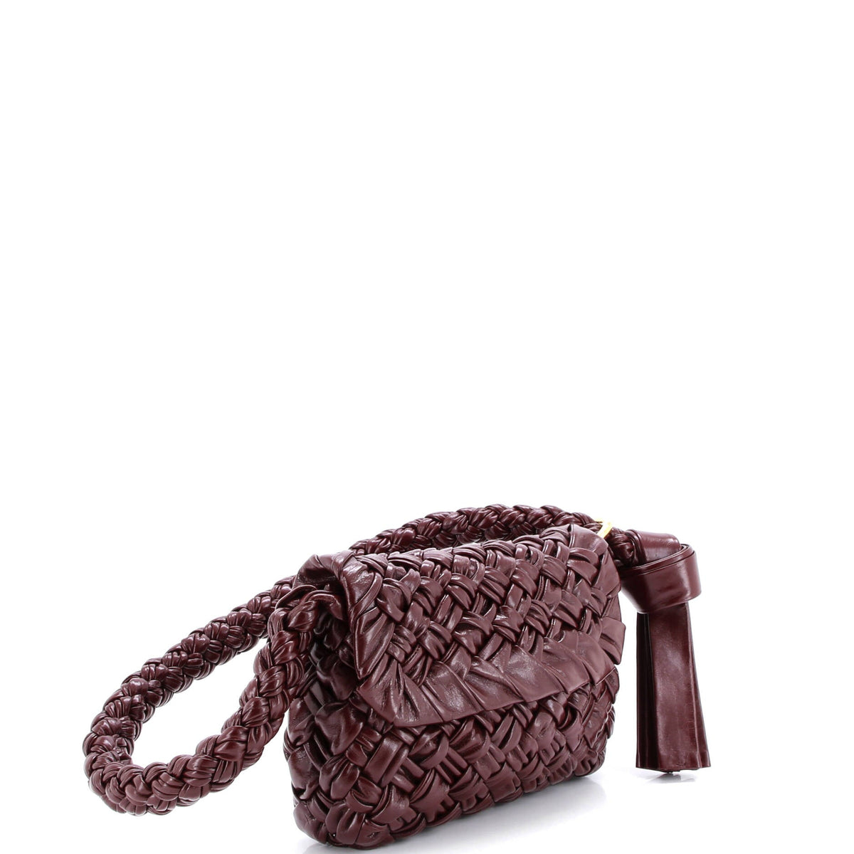 Kalimero Citta Shoulder Bag Intrecciato Plisse Leather