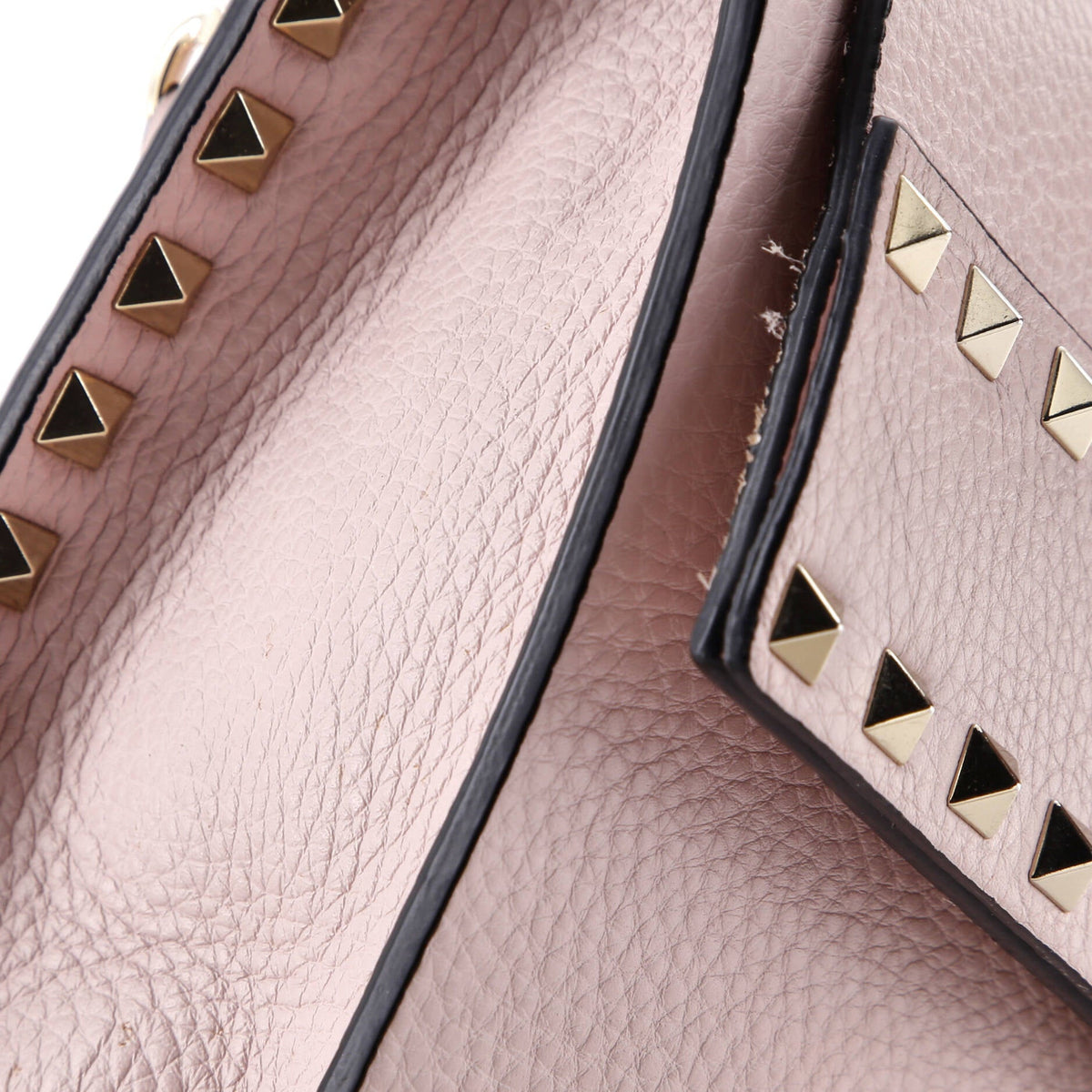 Rockstud Front Handle Flap Bag Leather Small