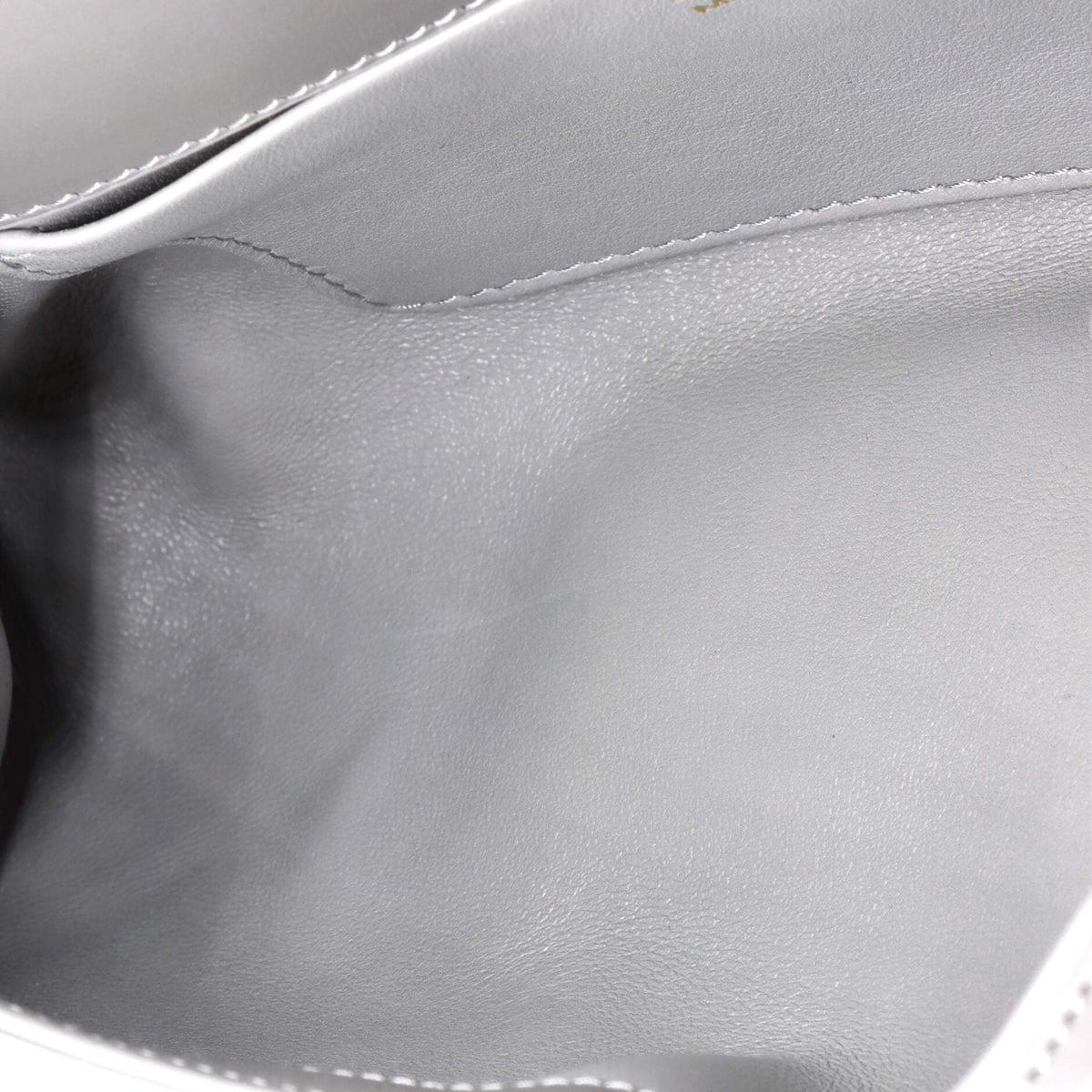 Trapezoid Flap Shoulder Bag Brushed Leather