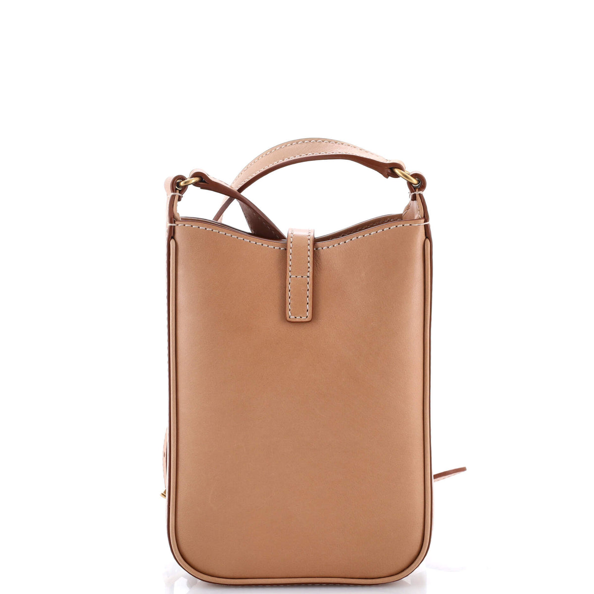Le 5 a 7 Vertical Shoulder Bag Leather Mini