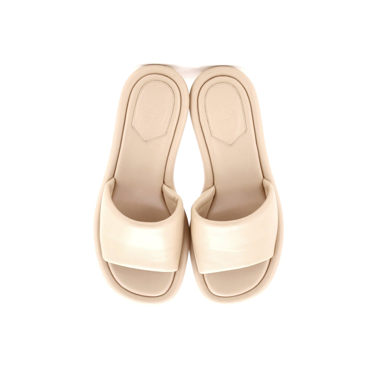 Women's Baguette Heeled Slide Mules Leather
