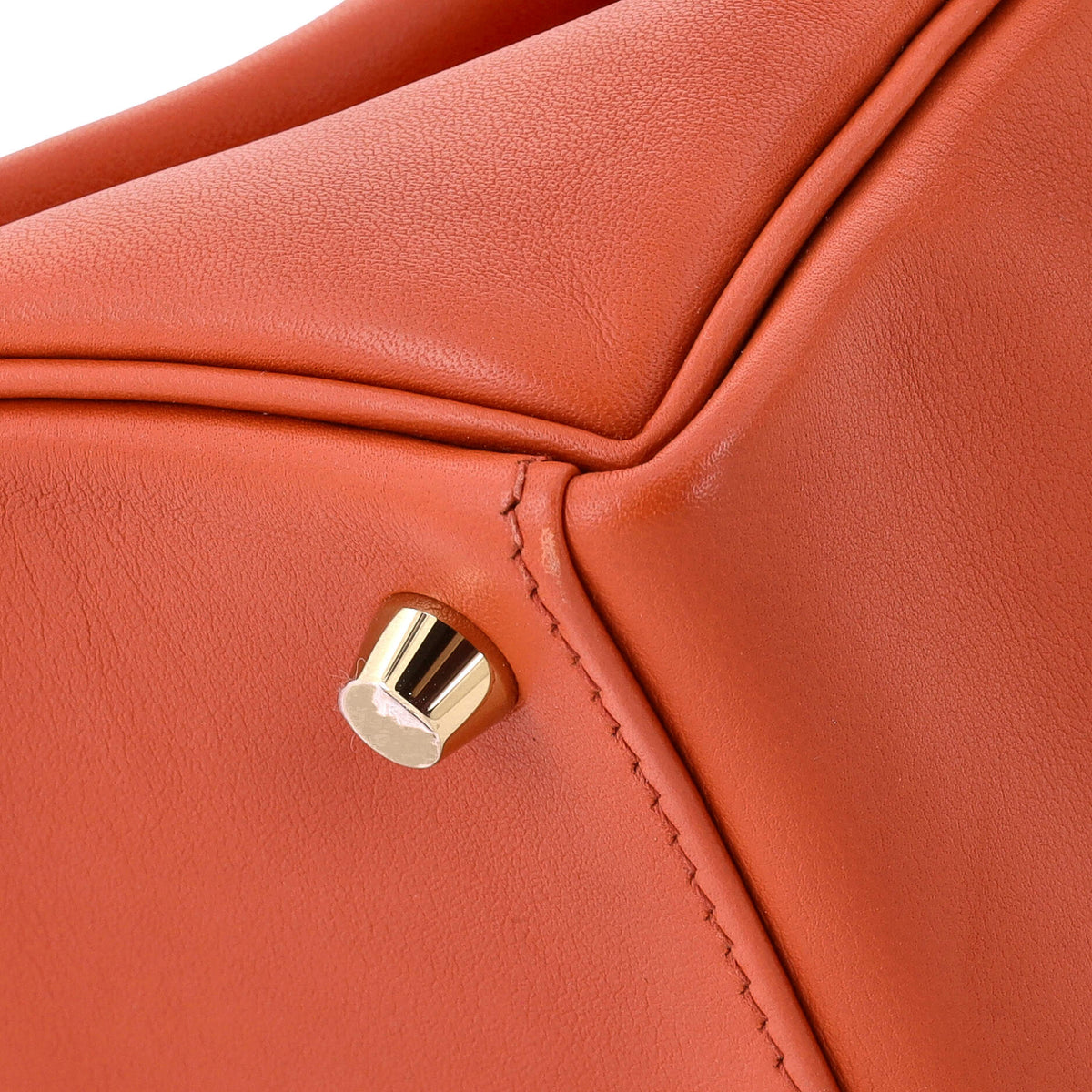 Kelly Handbag Terre Battue Swift with Gold Hardware 25