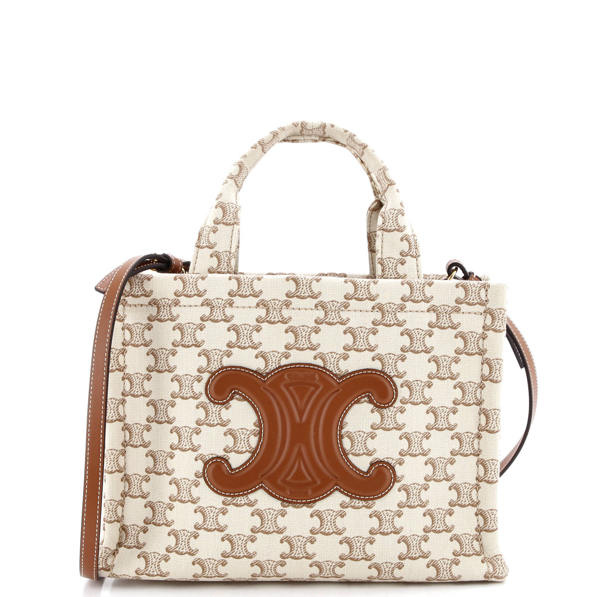 Cabas Thais Tote Triomphe Printed Canvas Small