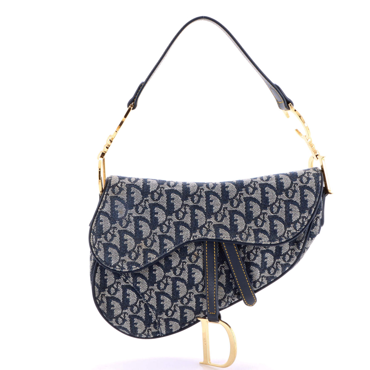Vintage Saddle Bag Diorissimo Canvas Medium