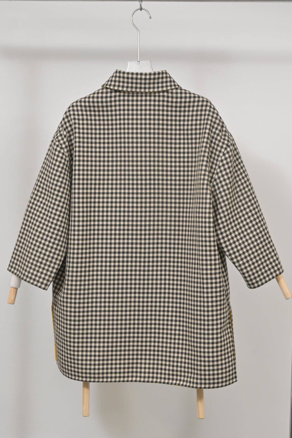 Fendi Check Coat in Brown Wool