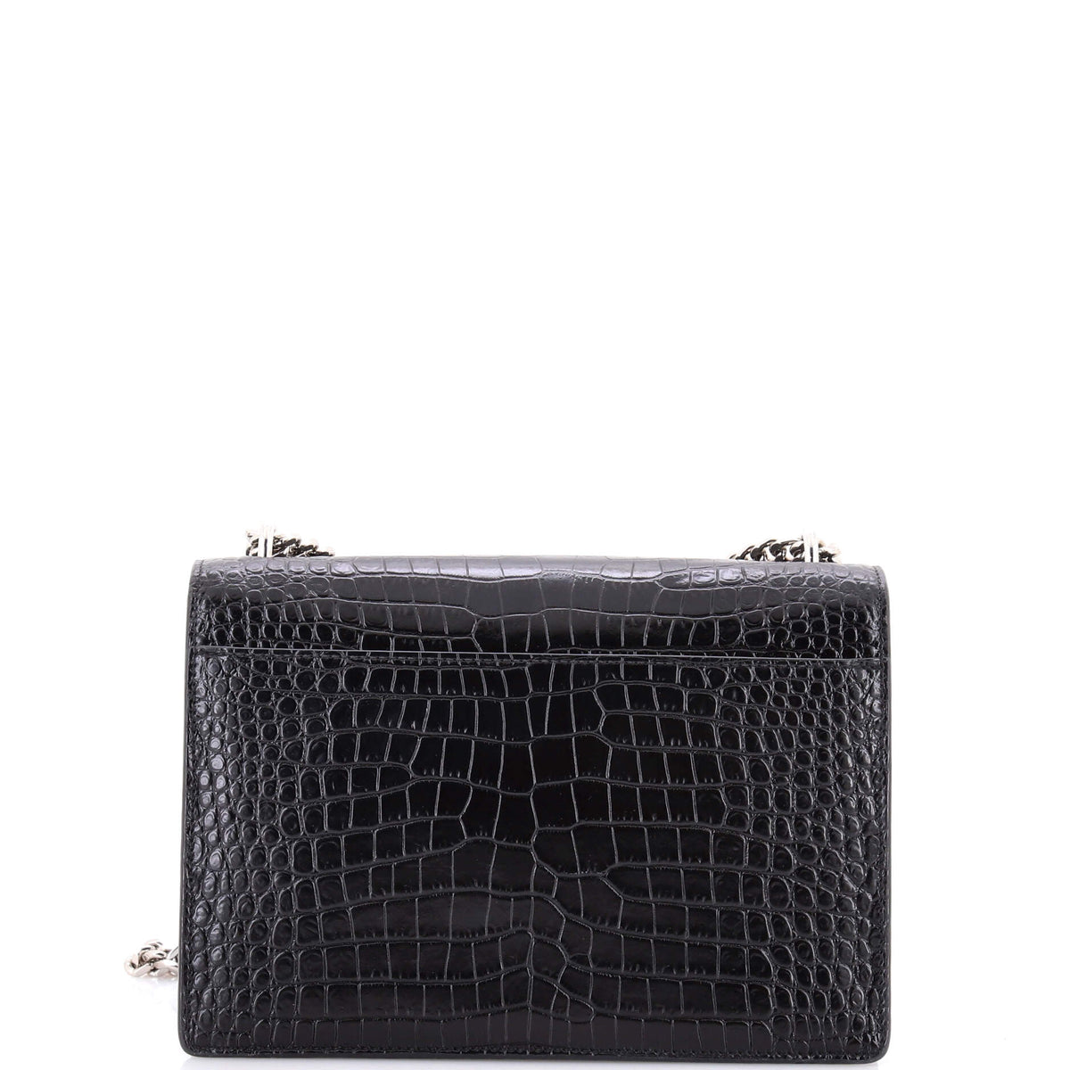 Sunset Crossbody Bag Crocodile Embossed Leather Medium
