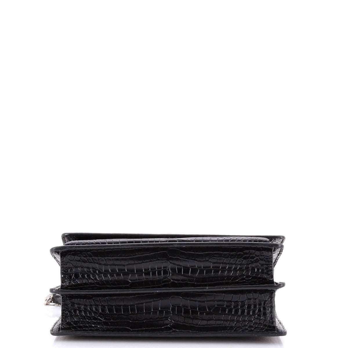 Sunset Crossbody Bag Crocodile Embossed Leather Medium
