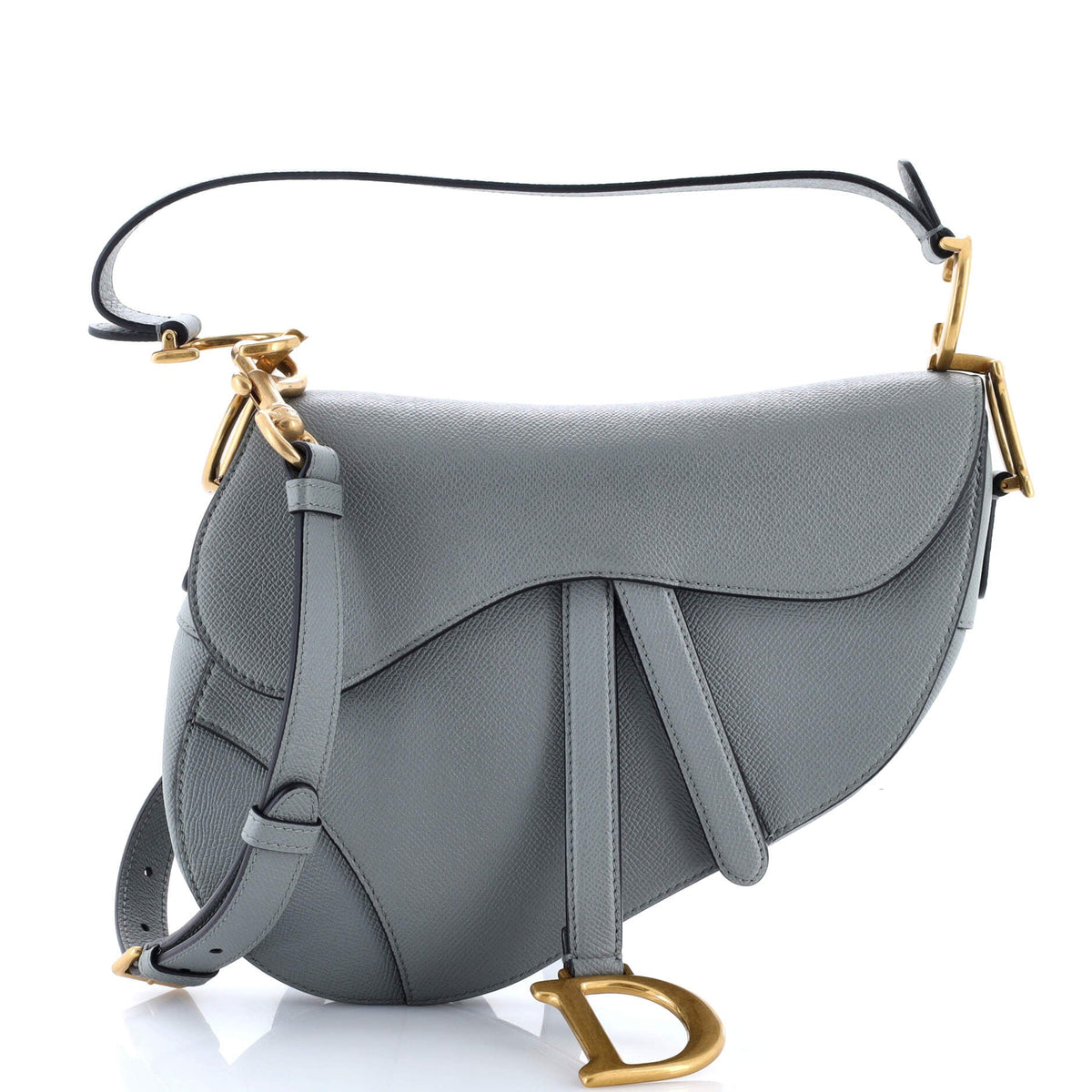 Saddle Handbag with Strap Leather Medium