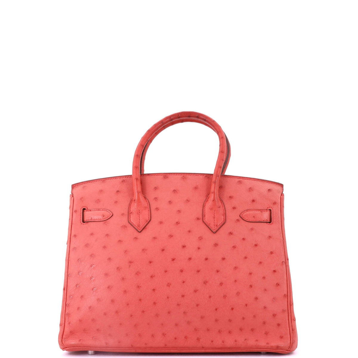 Birkin Handbag Bougainvillea Ostrich with Palladium Hardware 30