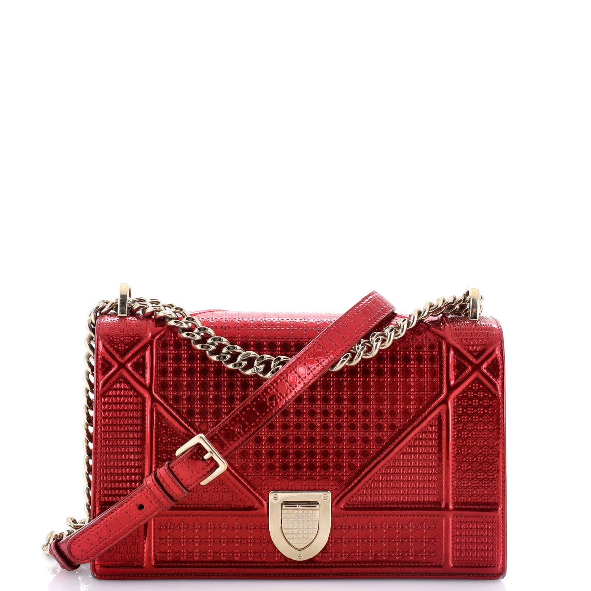 Diorama Flap Bag Cannage Embossed Calfskin Medium