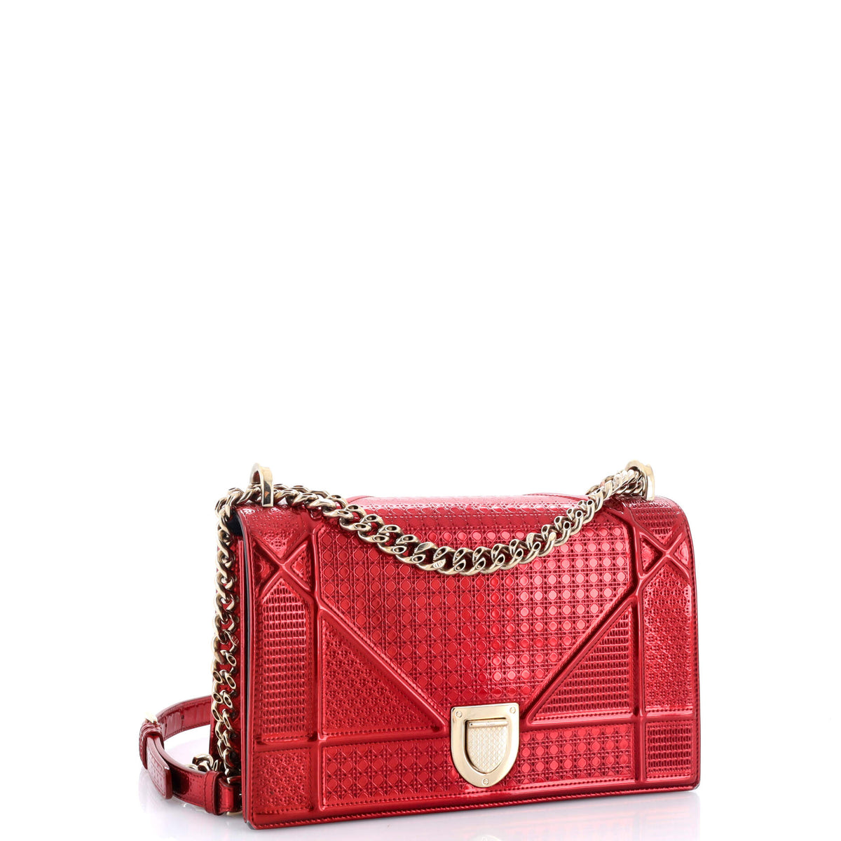 Diorama Flap Bag Cannage Embossed Calfskin Medium