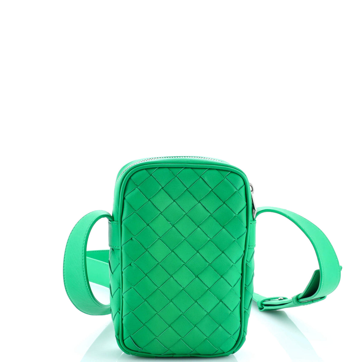 Zipped Phone Crossbody Bag Intrecciato Nappa