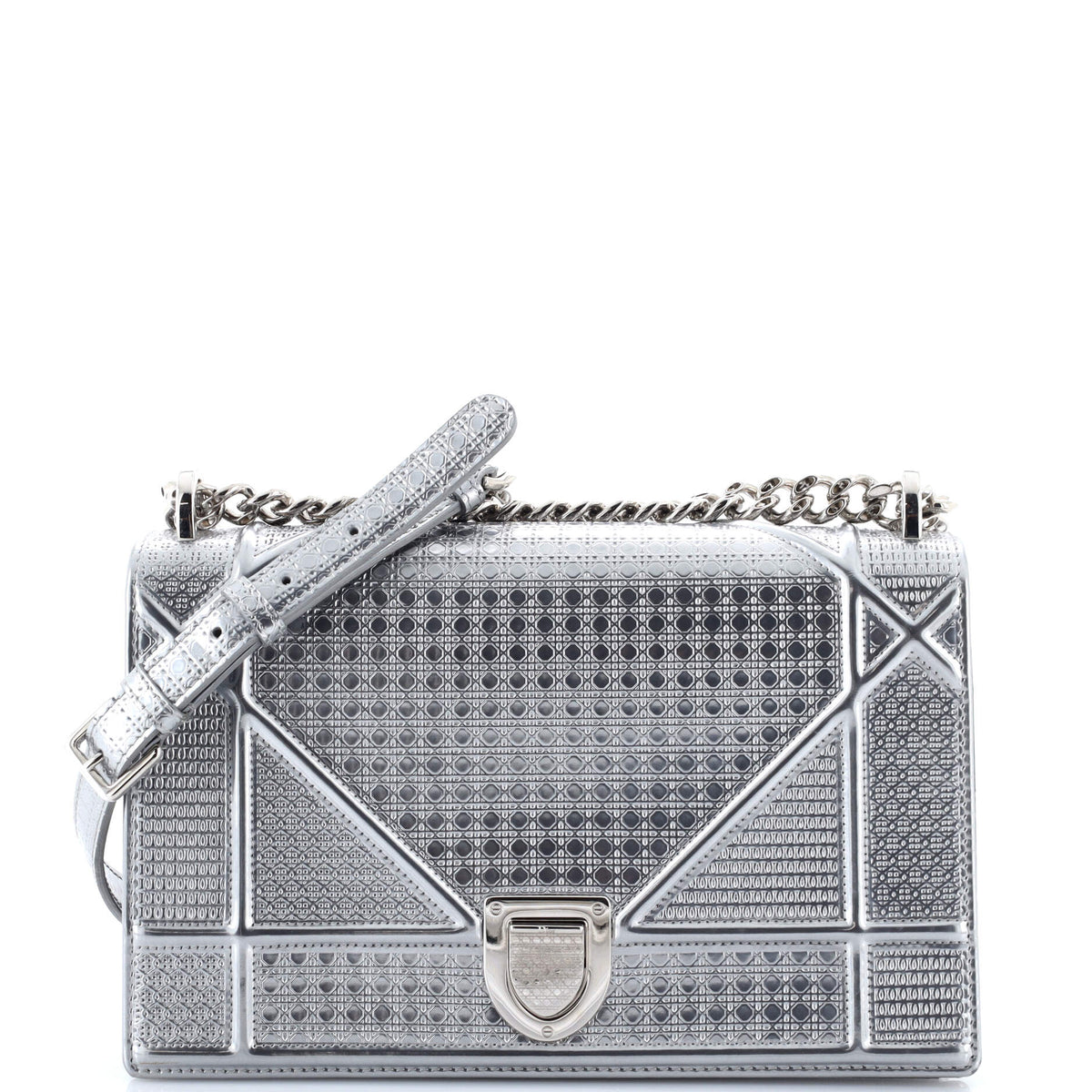 Diorama Flap Bag Cannage Embossed Calfskin Medium