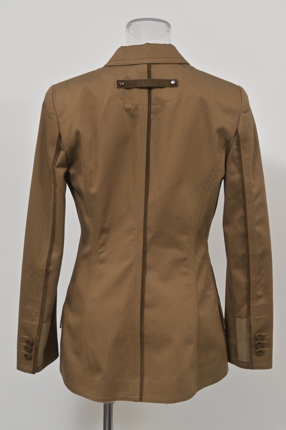 Fendi Double-Breasted Blazer in Brown Cotton